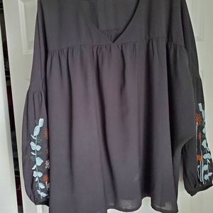 Black Dolman Sleeve Top